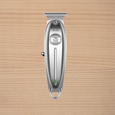 Tông đơ KEMEI KM-1949 cao cấp không dây toàn thân là hợp kim nhôm không gỉ chuyên dùng chấn viền, cạo viền, khắc tóc