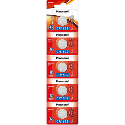 Vỉ Pin nút Panasonic 3V CR-1632/5BN (1 viên/5 viên) - Hàng chính hãng