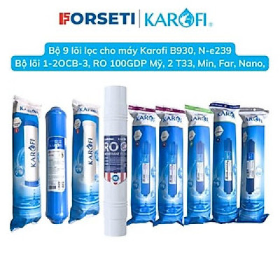 Combo 9 lõi lọc nước Karofi hàng chính hãng dùng cho máy lọc nước Karofi B930