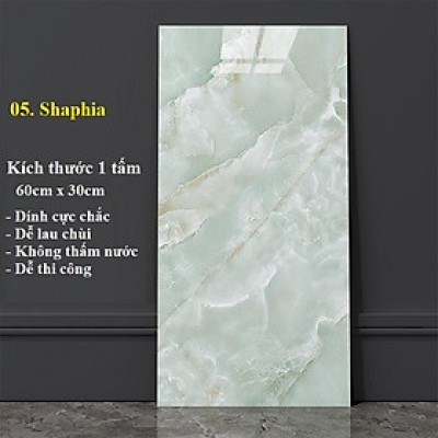 Bộ 15 Tấm Xốp Dán Tường 3D PVC Đá Xanh 60x30cm Keo Sẵn Dày 2,5mm Cao Cấp, Sang Trọng 