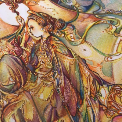 Tranh in nghệ thuật "Nghệ Nhân Diều Sáo"