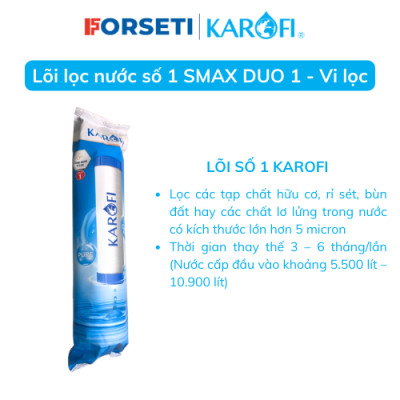 Bộ 3 Lõi lọc nước số 1,2,3 hàng chính hãng Karofi