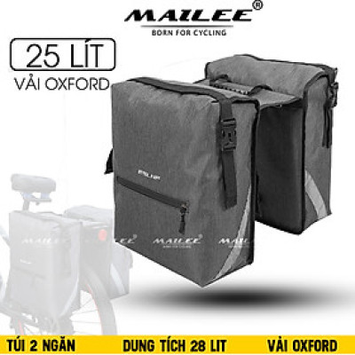 Túi Yên Sau Xe Đạp Mai Lee T-025 Dung Tích Lớn 25L, 2 ngăn, Chất Liệu Vải Oxford, Túi Đựng Hành Lý Đa Năng Cho Xe Đạp Địa Hình - Mai Lee