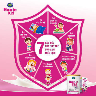 Sữa bột tốt cho bé Nutricare Hanie Kid 1+ dinh dưỡng cho trẻ biếng ăn, suy dinh dưỡng (850g)