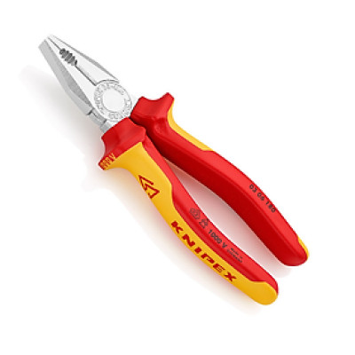 Kìm Răng Đa Năng Knipex 03 06 180 và Knipex 03 06 200 Lưỡi Cắt 60HRC Tay Cầm Cách Điện VDE 1000 Volt - Sản Xuất Tại Đức
