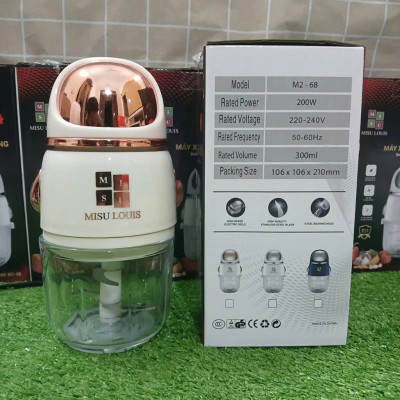 Máy Xay Thịt Đa Năng 300ml Misu Louis – Cối Thủy Tinh, 6 Lưỡi Dao Sắc, Công Suất 200W – Xay Thức Ăn Dặm, Rau Củ, Gia Vị, Tiện Dụng Tại Nhà- HÀNG CHÍNH HÃNG MINIIN