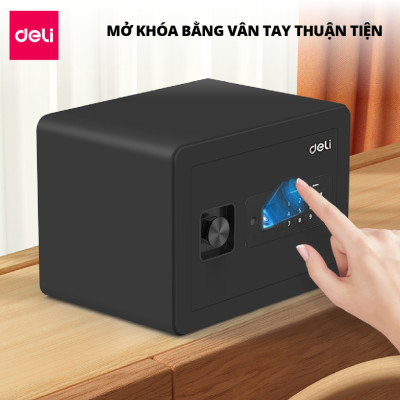 Két Sắt Vân Tay DELI, Két Sắt Điện Tử Thông Minh Chống Cưa Cắt Chống Cháy An Toàn Bảo Vệ Tài Sản