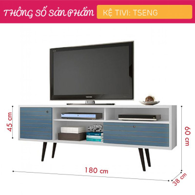 Tủ tivi phòng ngủ phong cách hiện đại SMLIFE Tseng