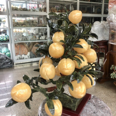 Cây đào phong thủy đá ngọc hoàng long - Cao 45cm