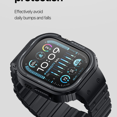 Dây Đeo Kèm Ốp Dux Ducis One-Piece Silicone Magnectic Dành Cho Apple Watch Ultra 2/ ultra/ Seri 4/5/6/7/8/9/ SE_ Hàng chính hãng