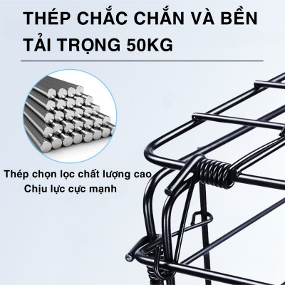 Giỏ Sau Đựng Đồ Xe Đạp OFFICE CHILL Chất Liệu Kim Loại Dày Dặn Chắc Chắn Chịu Tải Lớn Dễ Dàng Lắp Đặt Có Nắp Đậy Bảo Hành 90 Ngày