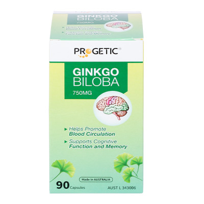 TPCN Progetic Ginkgo Biloba 750mg Tăng Cường Lưu Thông Máu Não Hộp 90 Viên Date 01.27