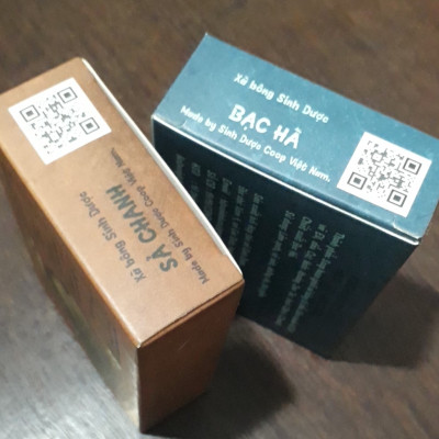 Sả chanh & Bạc hà - Combo 2 bánh xà bông cục Sinh Dược bạc hà mát da, hương tinh dầu sả chanh dễ chịu