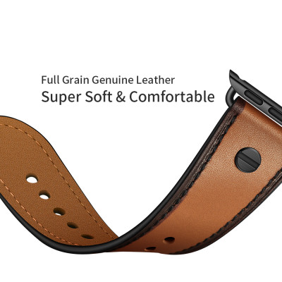 Dây Da Bò Nailed cho Apple Watch Series 1/2/3/4/5/6/7/8/9/SE1,2 & Apple Watch Ultra 1/2 Size 38/40/41/42/44/45/49mm - Hàng Chính Hãng