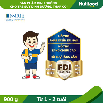 Sữa Bột Nutifood GrowPLUS+ Suy Dinh Dưỡng (Đỏ) 1+ Lon 900G