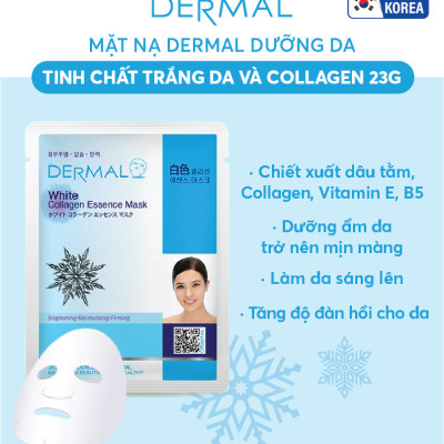 [ Tặng thêm 2 miếng ] Combo 10 miếng mặt nạ dưỡng da Dermal Hàn Quốc