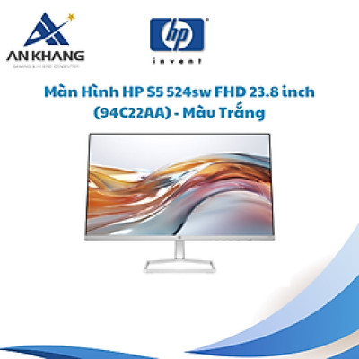 Màn hình HP S5 524sw FHD 23.8 inch (94C22AA) - Màu trắng - Hàng Chính Hãng