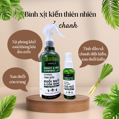 Bình xịt kiến hataca tinh dầu sả chanh -100% từ thiên nhiên