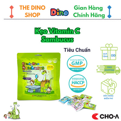 Kẹo Dino Sambucus Bổ Sung Kẽm Và Vitamin C Giúp Trẻ Ăn Ngon (20 viên/gói)