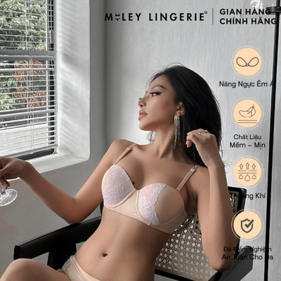 Áo Ngực Cúp Ngang Phối Viền Ren  Miley Lingerie BRM09202
