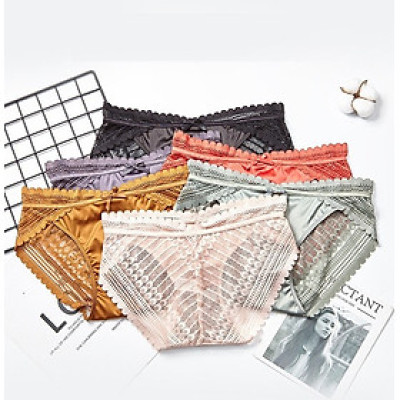 Combo 5 quần lót nữ phi lụa phối ren 268