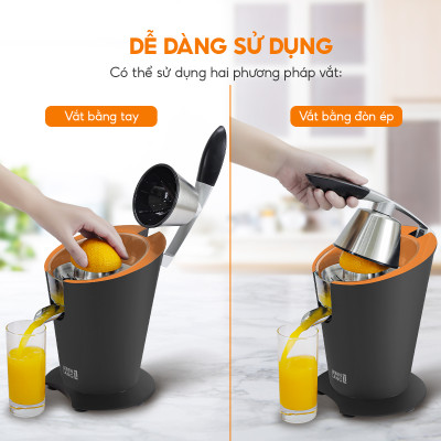 Máy vắt cam Lebenlang LBL833, công suất lớn 1000W, dung tích 400ml, vắt kiệt nước, bảo hành 2 năm - hàng chính hãng