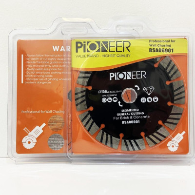 LƯỠI CẮT GẠCH - ĐÁ RSA06001 9  răng  đường kính phi Ø 158mm công nghệ ép nóng cao cấp