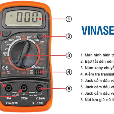 Vinasemi XL830L Đồng Hồ Đo Đa Năng Hiển Thị Số