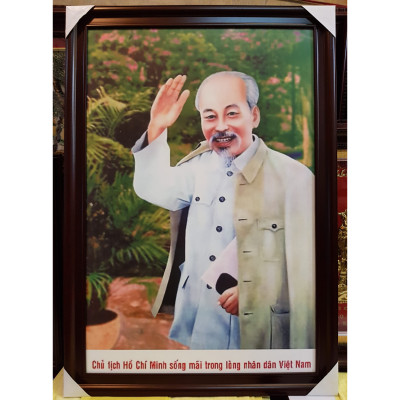 Tranh in dầu - BÁC HỒ VẪY TAY CHÀO ĐỒNG BÀO
