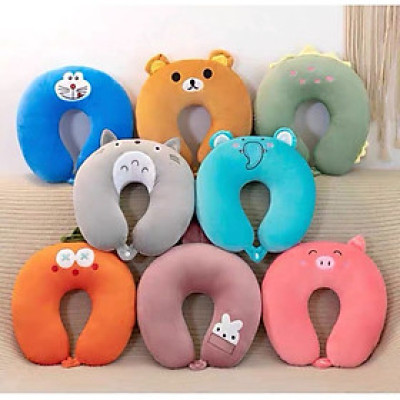 Gối kê cổ chữ,  Gối tựa cổ bông đi máy bay Ô tô du lịch Chống Mỏi Cổ Làm Việc Văn Phòng Hay Đi Du Lịch - Giao ngẫu nhiên