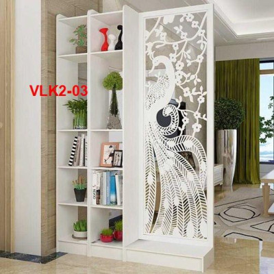 Vách Ngăn Bình Phong Họa Tiết Hiện Đại ( 1 Vách 2 Kệ)  