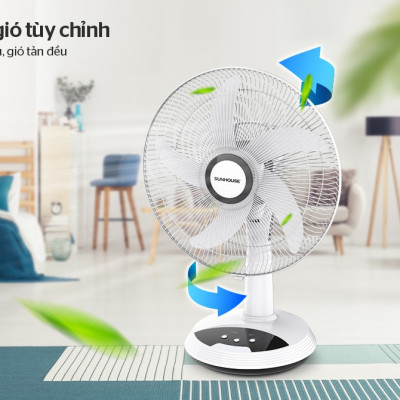 Quạt Sạc Tích Điện Sunhouse SHD7223 (24W) - Hàng Chính Hãng