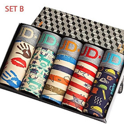 Hộp combo 5 sịp đùi boxer nam SZone SQB101 SAO