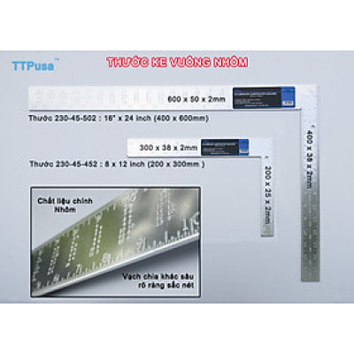THƯỚC KE VUÔNG NHÔM TTPusa