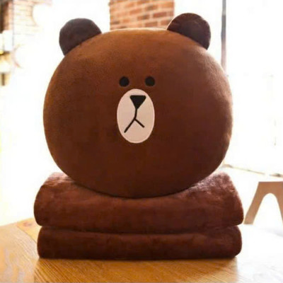 GỐI MỀN Phê Ngủ 3 Trong 1 - 4 Chiều Siêu Mịn Bộ Chăn Gối Văn Phòng Hàng Loại 1 Cao Cấp Gấu Xám Mền Mịn Thời Trang Thiết Kế Hiện Đại Xinh Xắn Độc Đáo Kiểu Dành Cho Nam Nữ