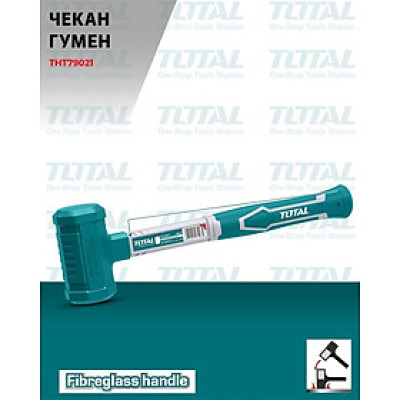 BÚA NHỰA ĐẦU TRÒN ĐẬP KHÔNG NẢY 900G TOTAL THT79021 - HÀNG CHÍNH HÃNG