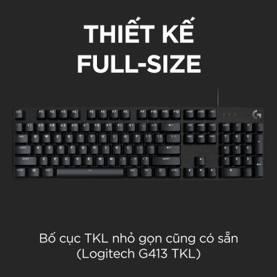 Bàn phím cơ game Logitech G413 TKL SE / G413 SE Full Size - Hàng chính hãng