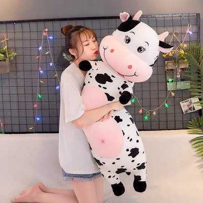 Gối ôm cho bé hình bò sữa cao cấp vải nhung co giãn 4 chiều