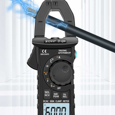 Đồng hồ, ampe kìm ABG zoyi ZT-QS9 đo điện vạn năng kỹ thuật số TRMS 6000 số đếm, bộ kẹp khởi động kỹ thuật số, đo dòng điện AC/DC, đo chống nhiễu