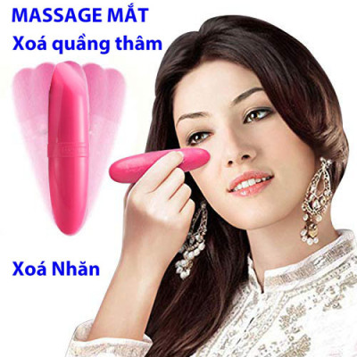 Combo 2 Gậy Massage Mắt Cầm Tay Mini Nhỏ Gọn Chống Thâm Quầng, Bọng Mắt (2 Sản Phẩm Máy Trắng + Hồng) (Hàng Chính Hãng)
