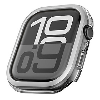 Ốp Case PC Trong Suốt Viền Màu cho Apple Watch Series 10 Size 42mm/46mm - Hàng Chính Hãng