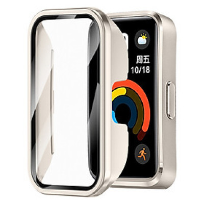 Ốp Case PC Mặt Kính Cường Lực chống va đập cho Huawei Band 8 / Huawei Band 9 / Huawei Band 10 - Hàng Chính Hãng