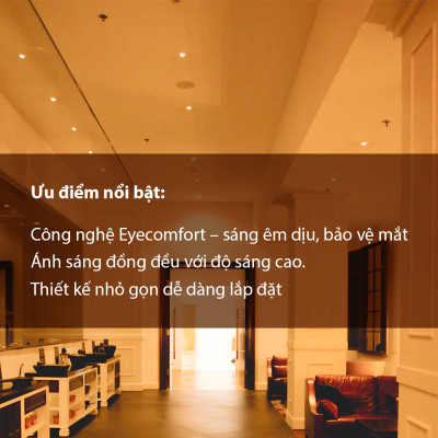 Bộ 04 bóng đèn âm trần Philips LED Eridani hiệu suất ánh sáng cao - Công suất (7W, 10W), ánh sáng trắng