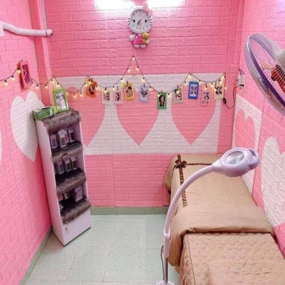 Bộ 20 Tấm Xốp Dán Tường 3D Giả Gạch Màu Hồng Nhạt 70cmx77cm