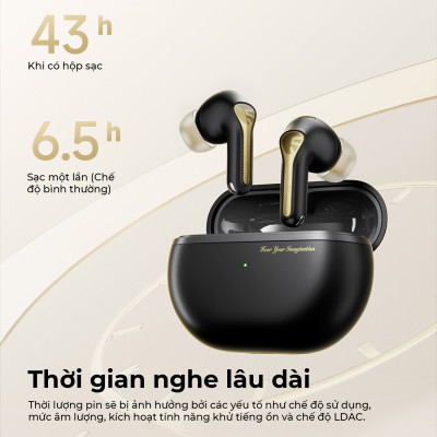 Tai nghe True Wireless SoundPEATS Capsule 3 Pro+ Loa kép xMEMS LDAC Bluetooth 5.3 - Hàng Chính Hãng