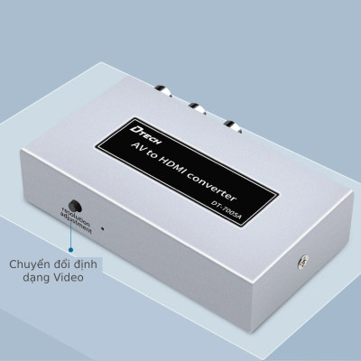 Bộ chuyển đổi video AV sang HDMI Dtech DT-7005A full HD. Hàng chính hãng !!! 