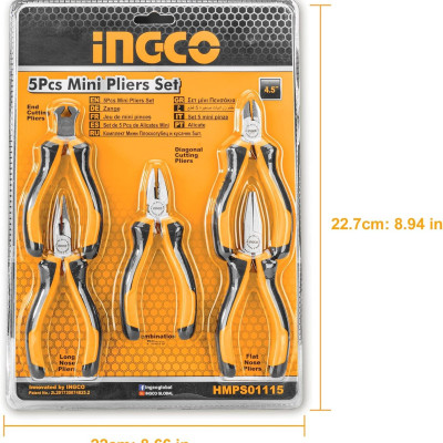 BỘ 5 KÌM MINI INGCO HMPS01115 - HÀNG CHÍNH HÃNG