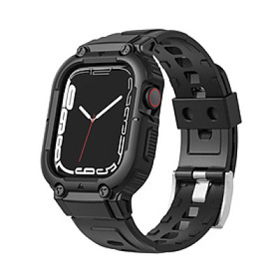 Ốp Case tích hợp dây đeo Simple bảo vệ cho Apple Watch Series 4/5/6/SE/7/8/9/SE2 Size 40mm/41mm/44mm/45mm - Hàng Chính Hãng