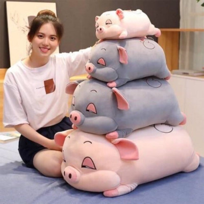 Gấu bông heo phê cần - Size 40cm - Quà tặng thú nhồi bông heo mắt hí dễ thương.