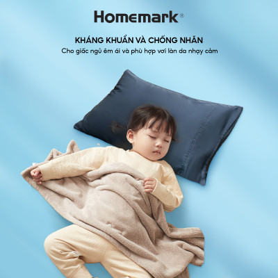 Cặp Vỏ Gối Nằm Lụa Tencel 60s Cao Cấp Homemark 50x70cm - Mềm Mịn, Thoáng Mát, Chống Nhăn PL1